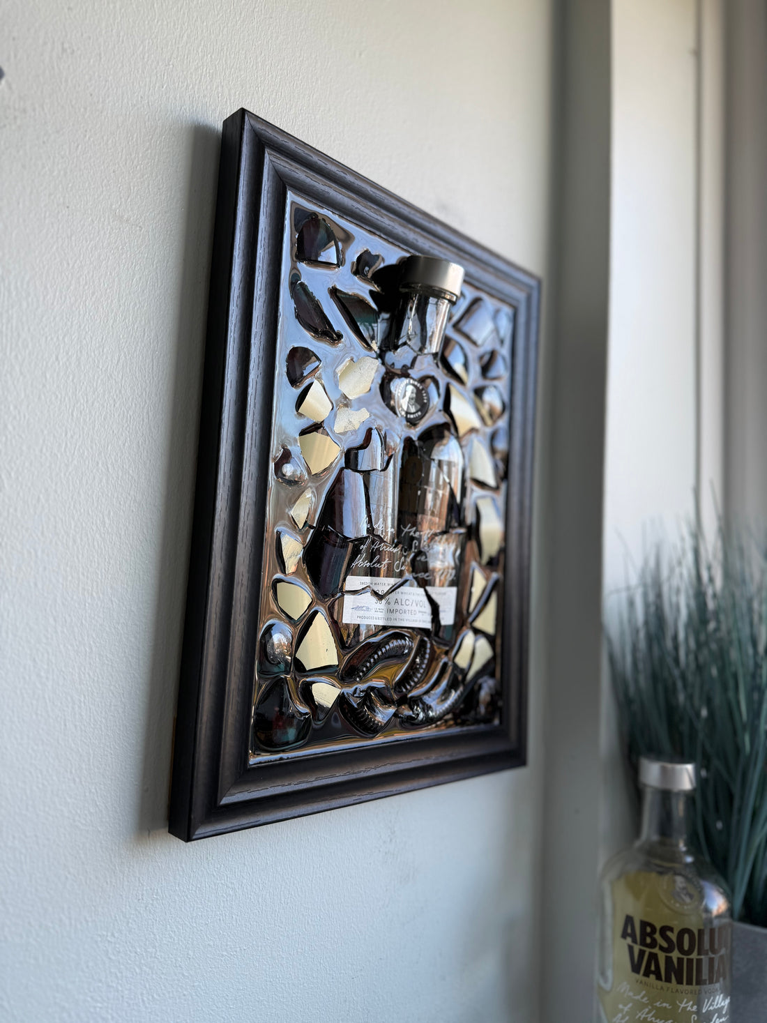 ABSOLUT VANILIA Vodka Standard frame Resin Art