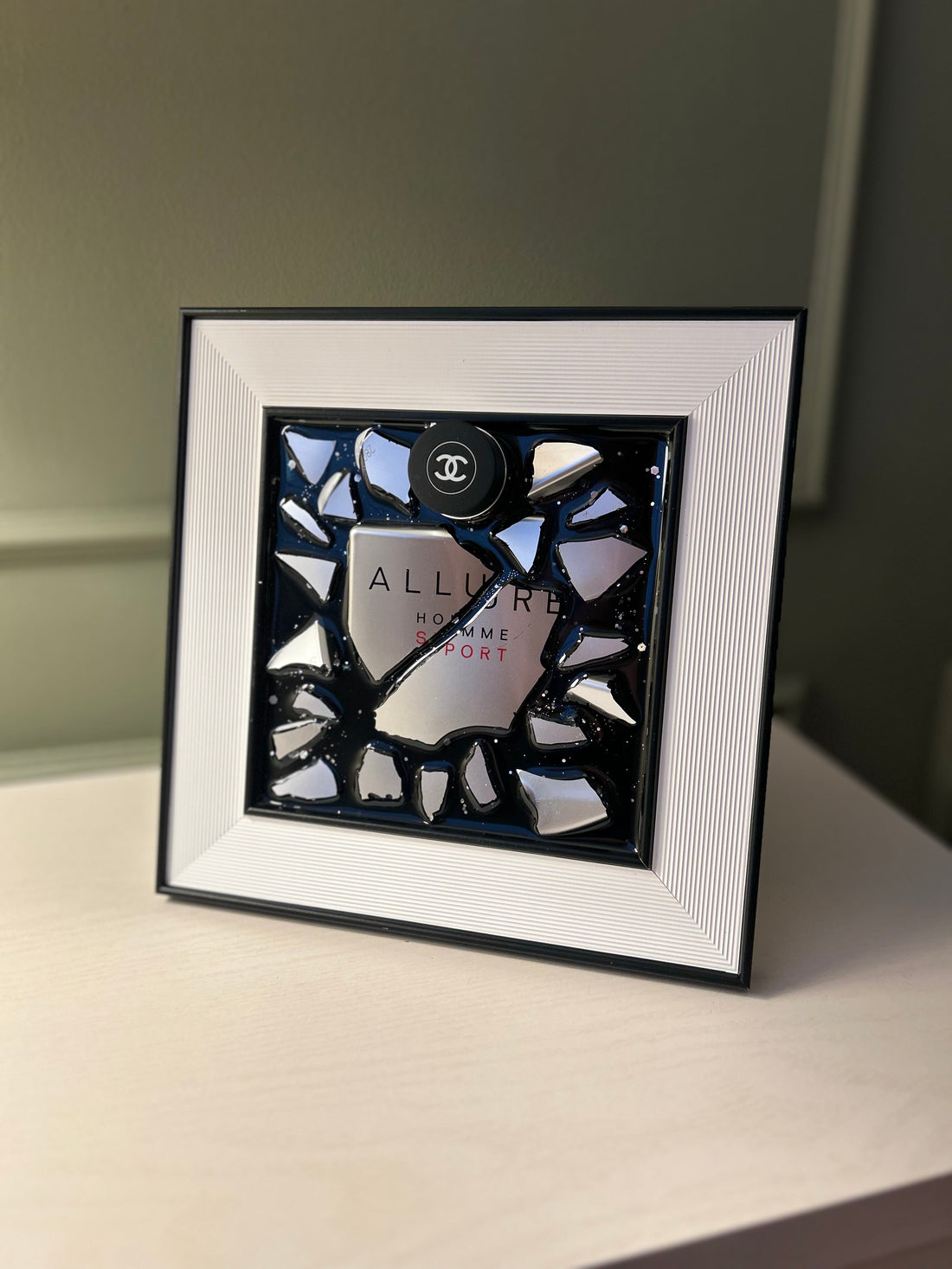 CHANEL ALLURE Standard White Frame Resin Art