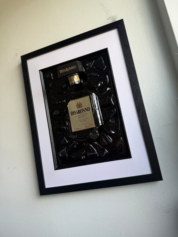 DISARONNO White Border Frame Resin Art