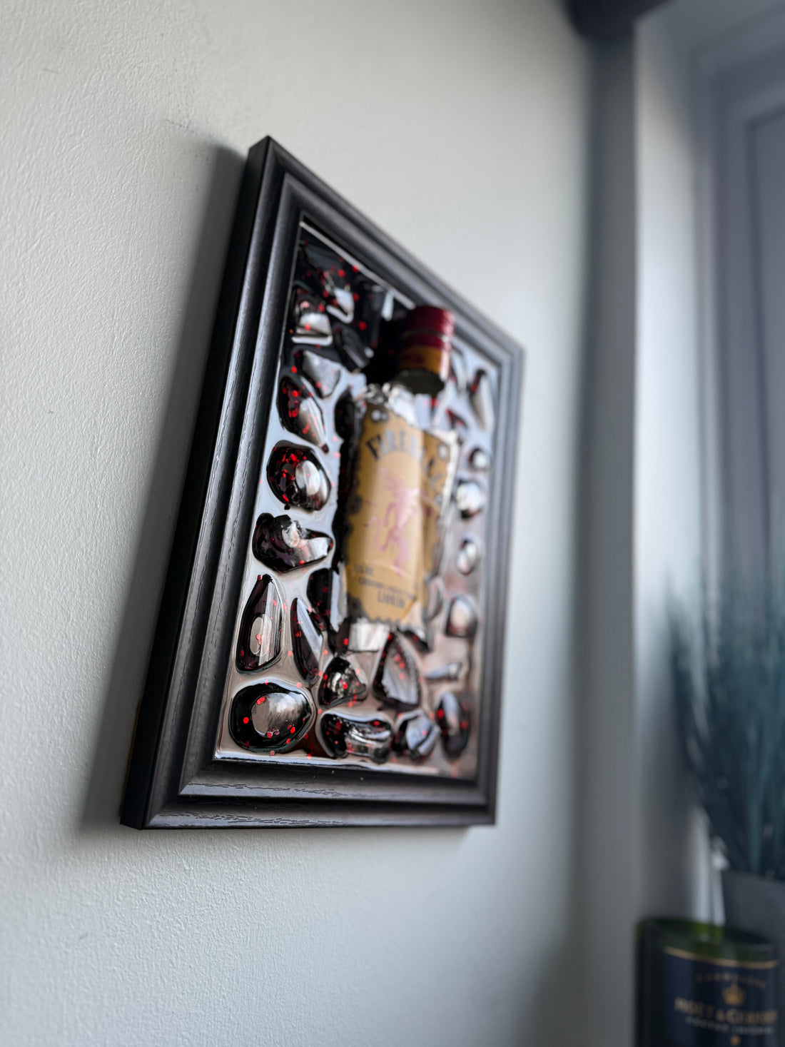 FIREBALL Whiskey Standard frame Resin Art