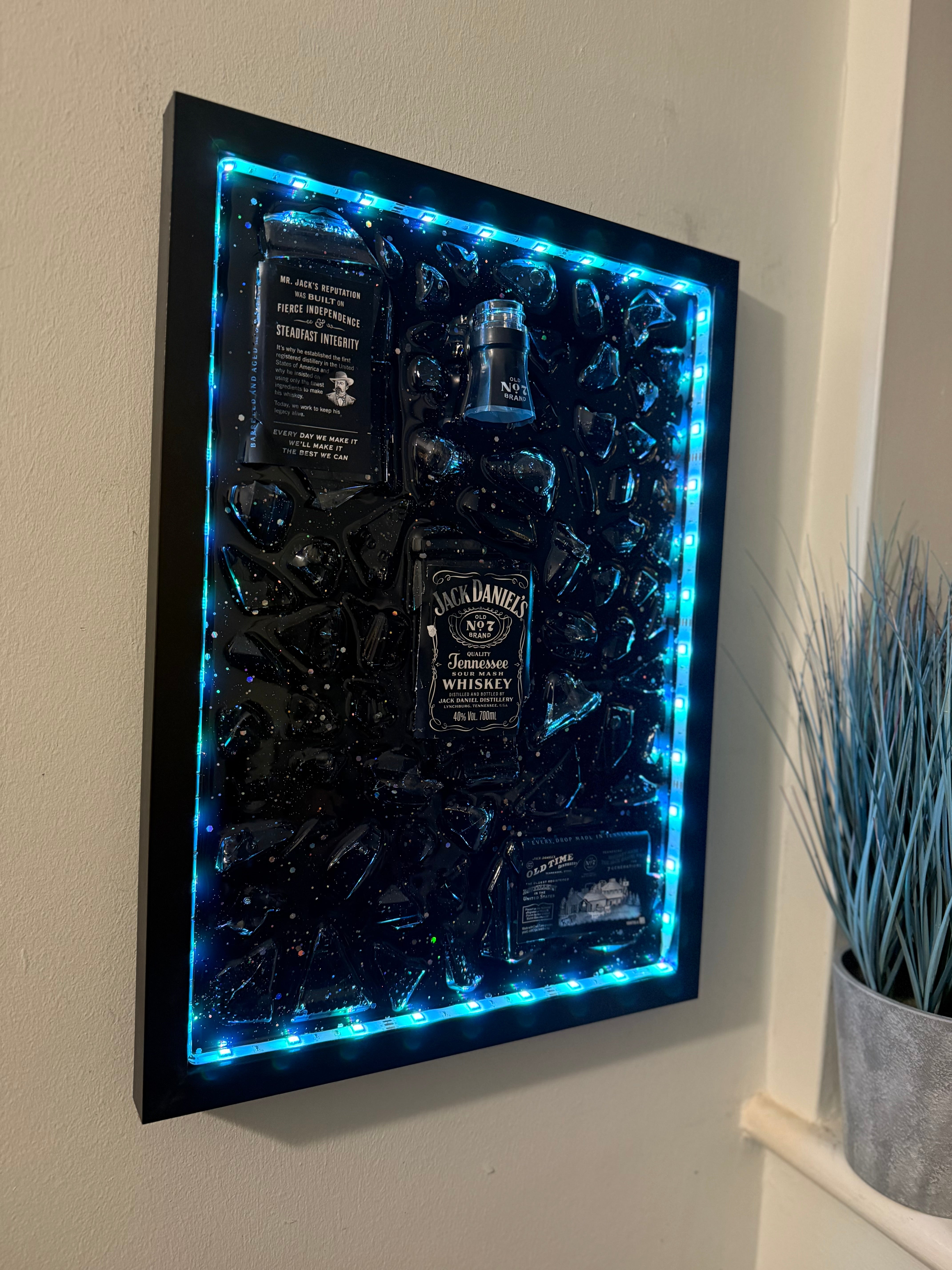 JACK DANIEL'S LED Frame Resin Art