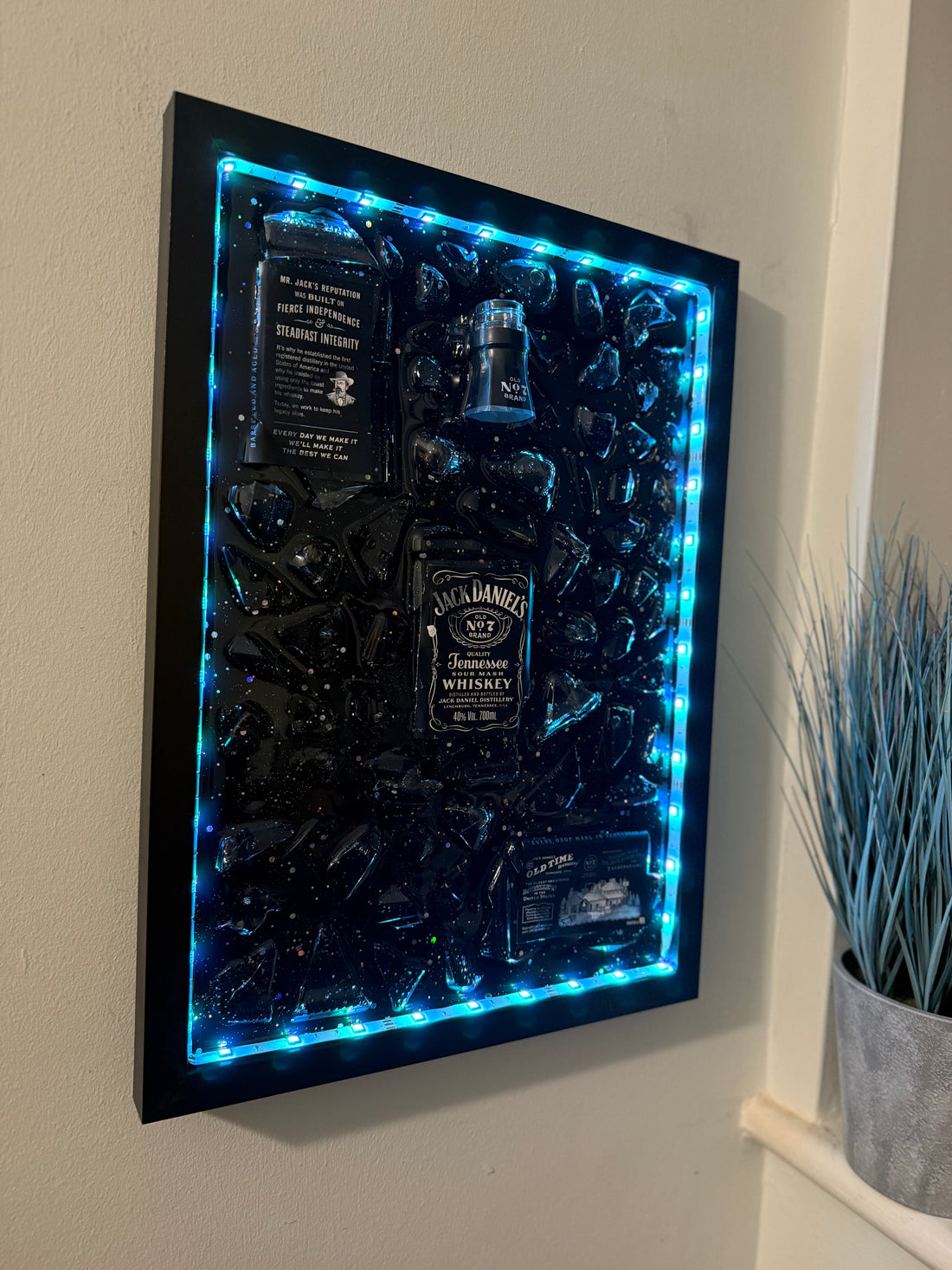 JACK DANIEL'S LED Frame Resin Art
