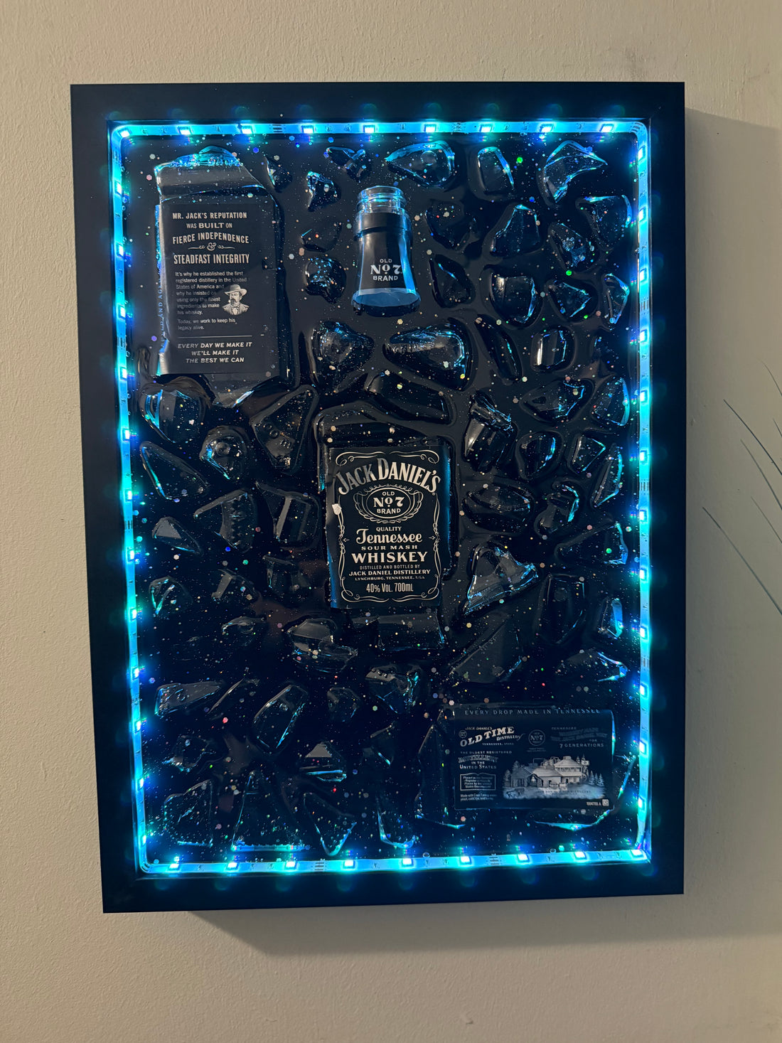 JACK DANIEL'S LED Frame Resin Art