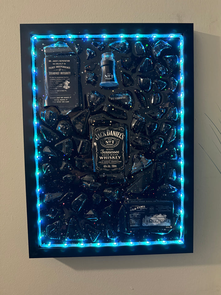 JACK DANIEL'S LED Frame Resin Art