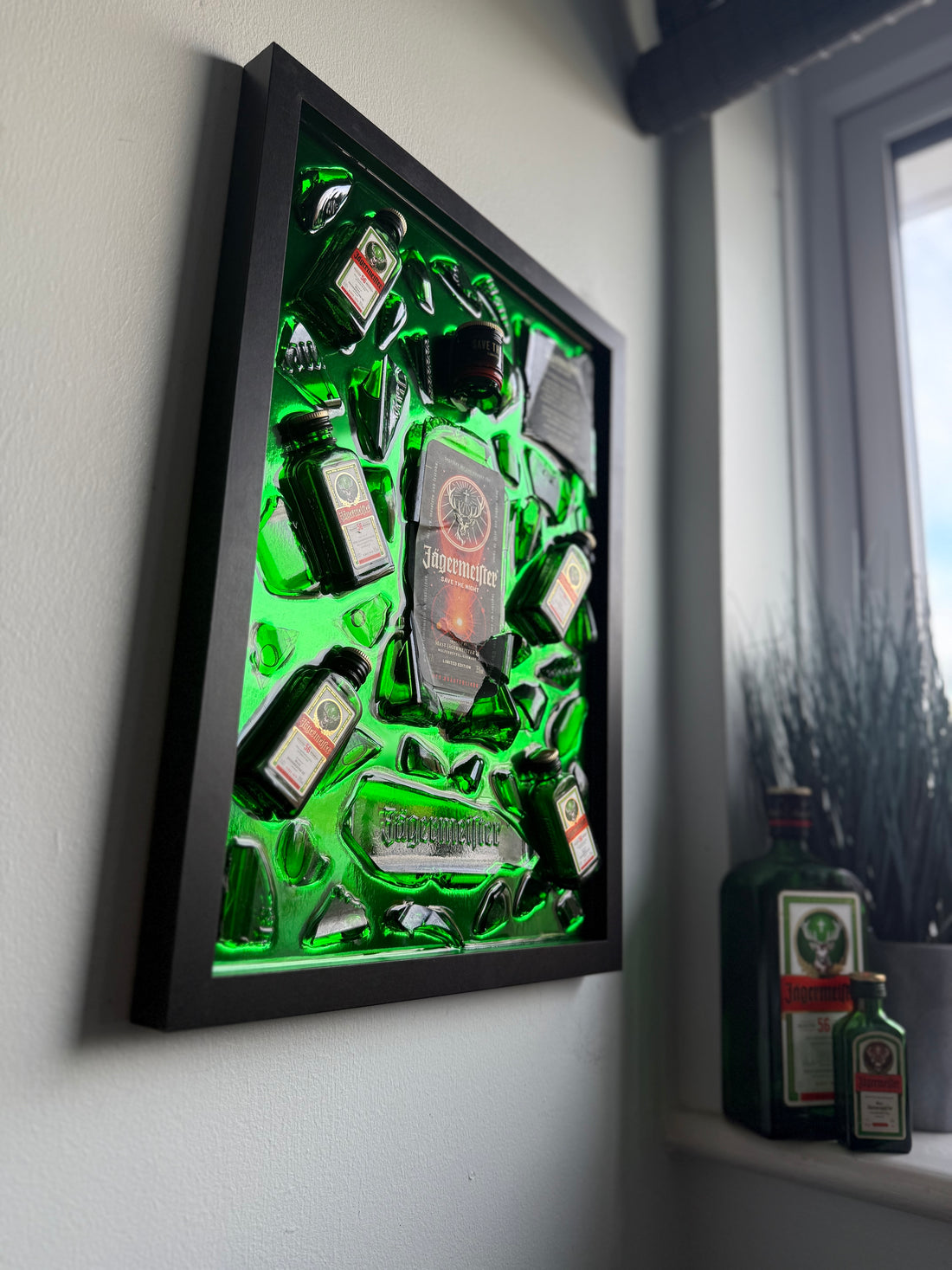JAGERMEISTER Large black frame Resin Art