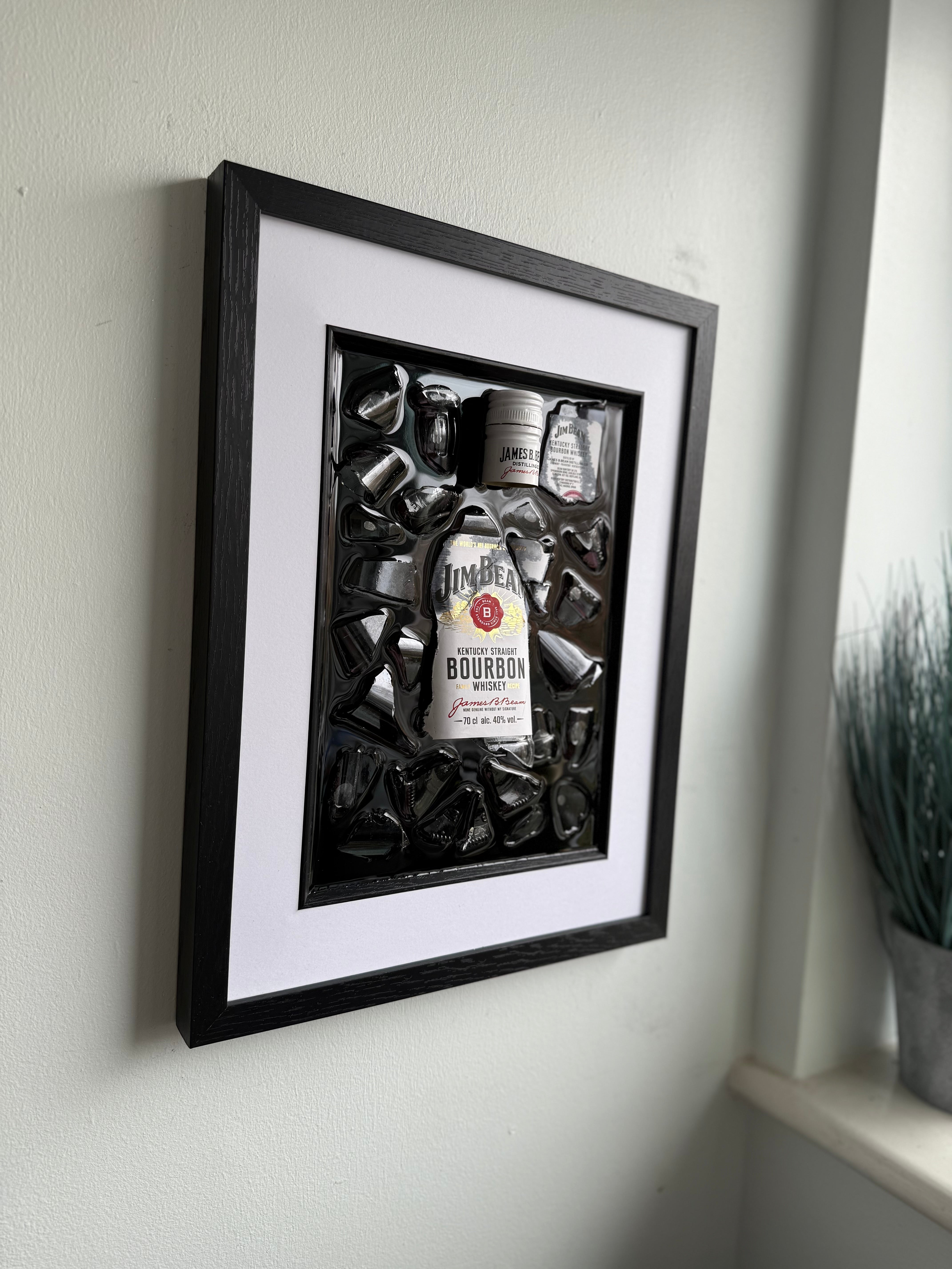 JIMBEAM White Border frame Resin Art