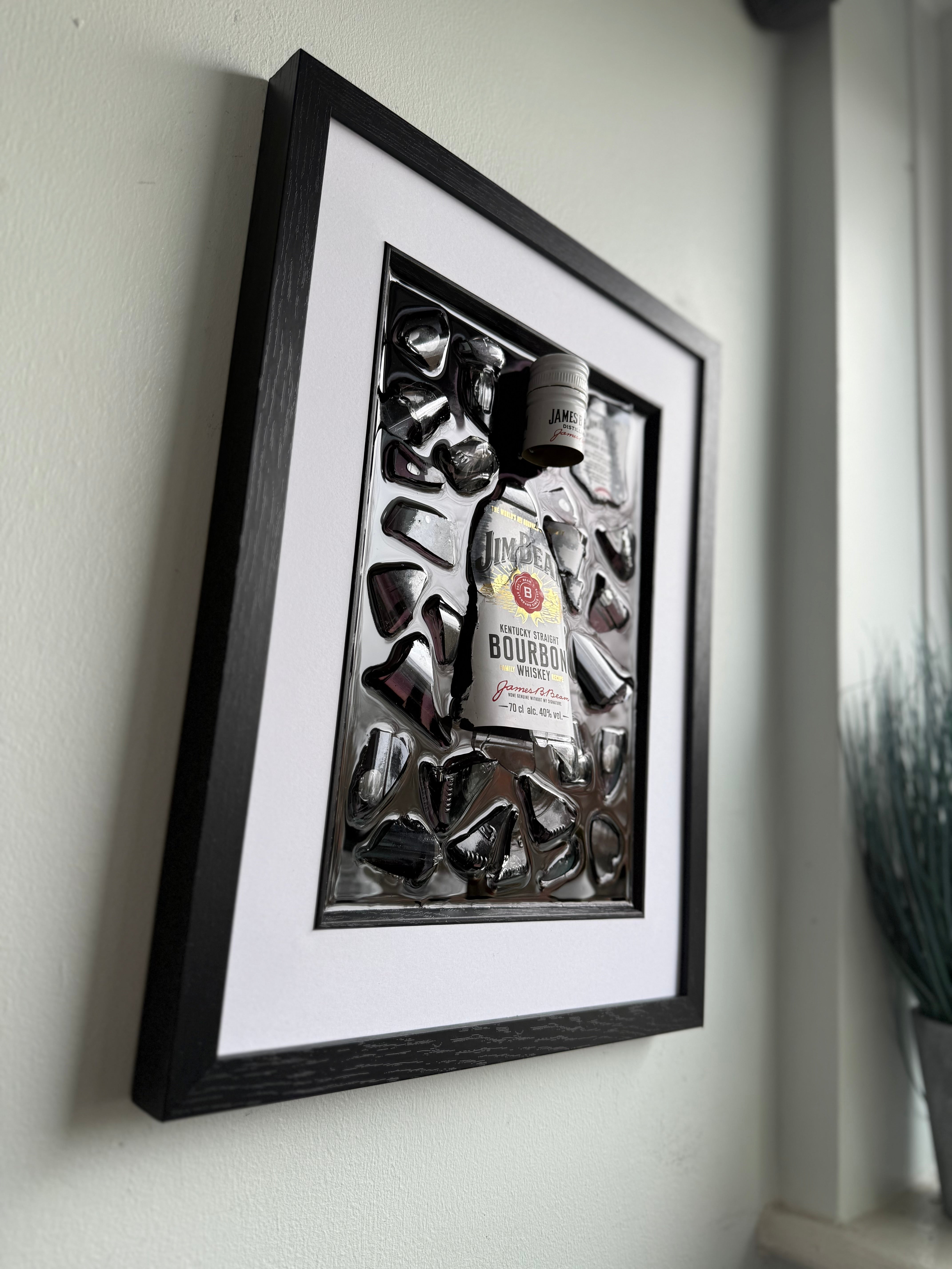 JIMBEAM White Border frame Resin Art