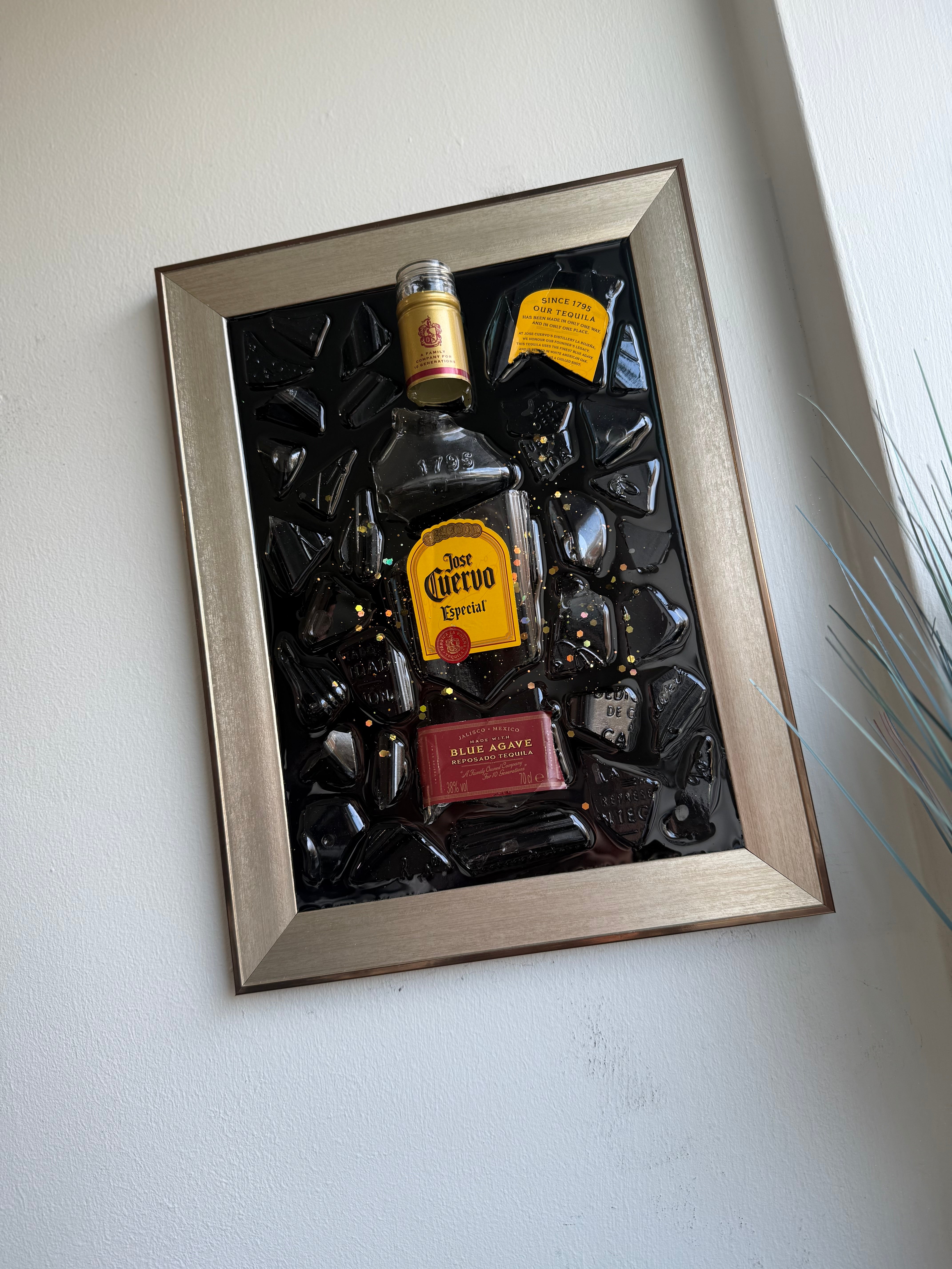 JOSE CUERVO Standard Gold Frame Resin Art