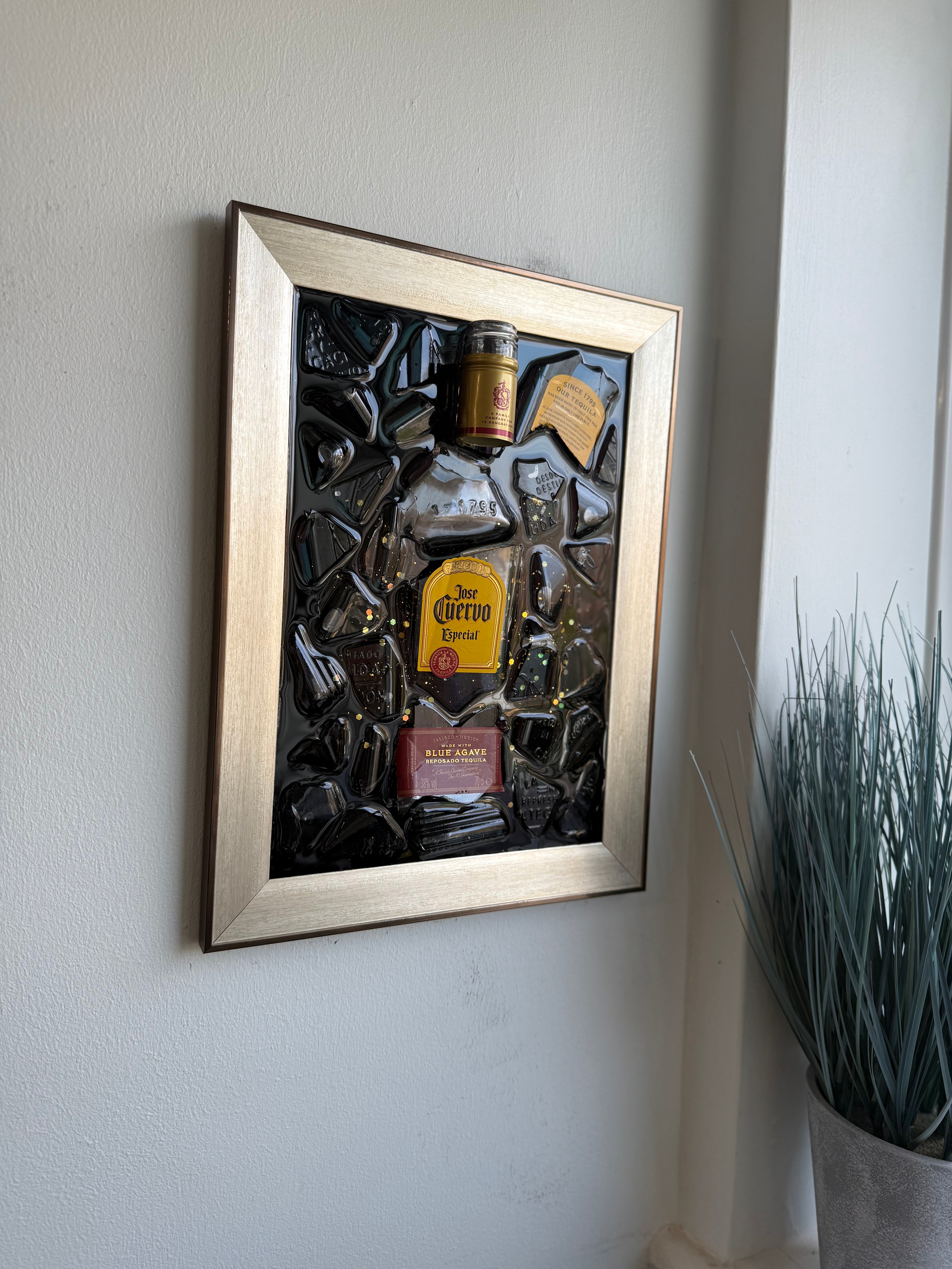 JOSE CUERVO Standard Gold Frame Resin Art