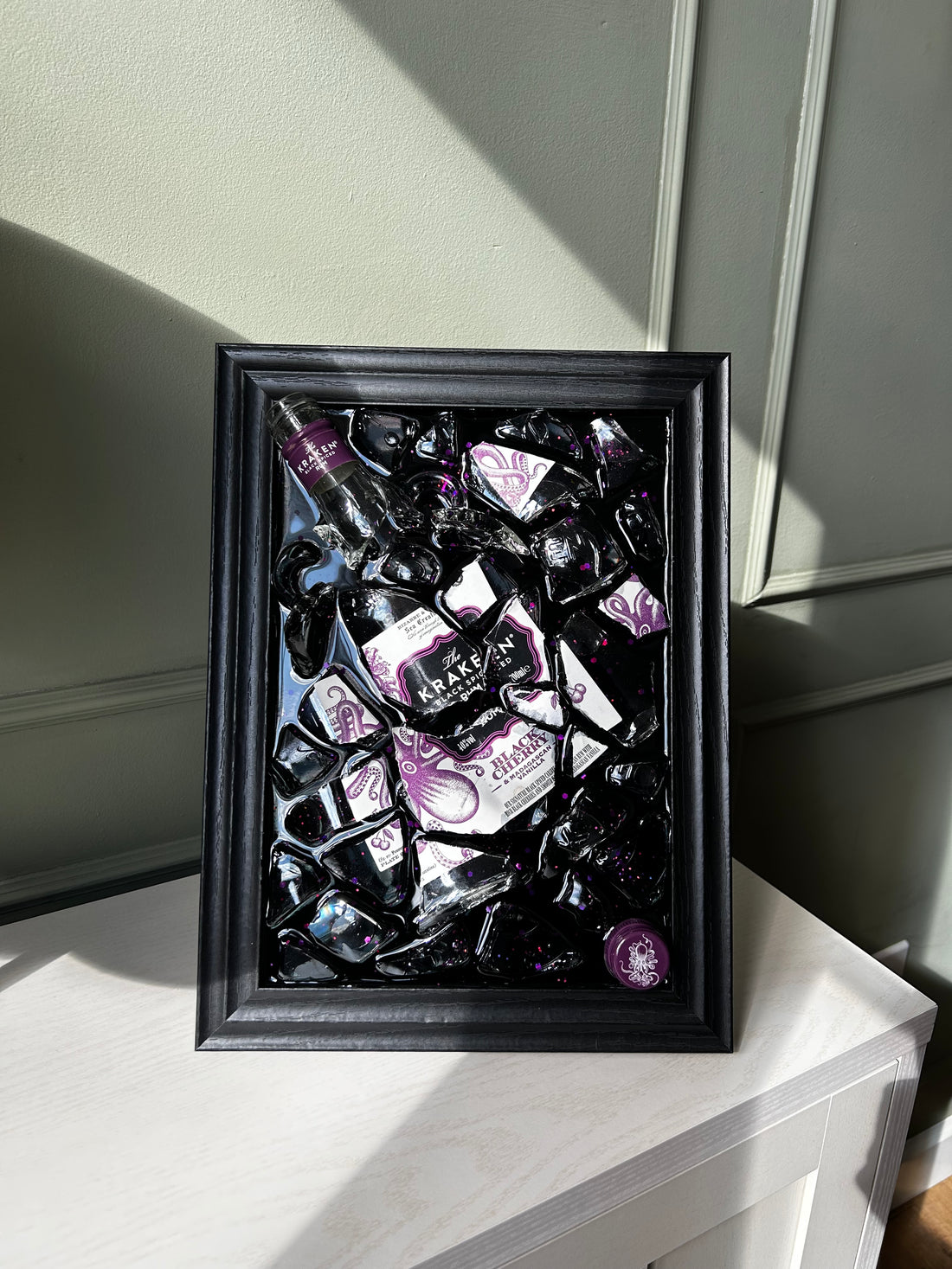 KRAKEN BLACK CHERRY Standard Frame Resin Art