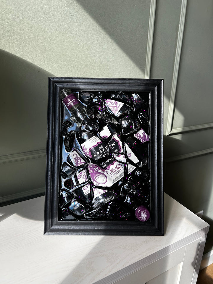 KRAKEN BLACK CHERRY Standard Frame Resin Art
