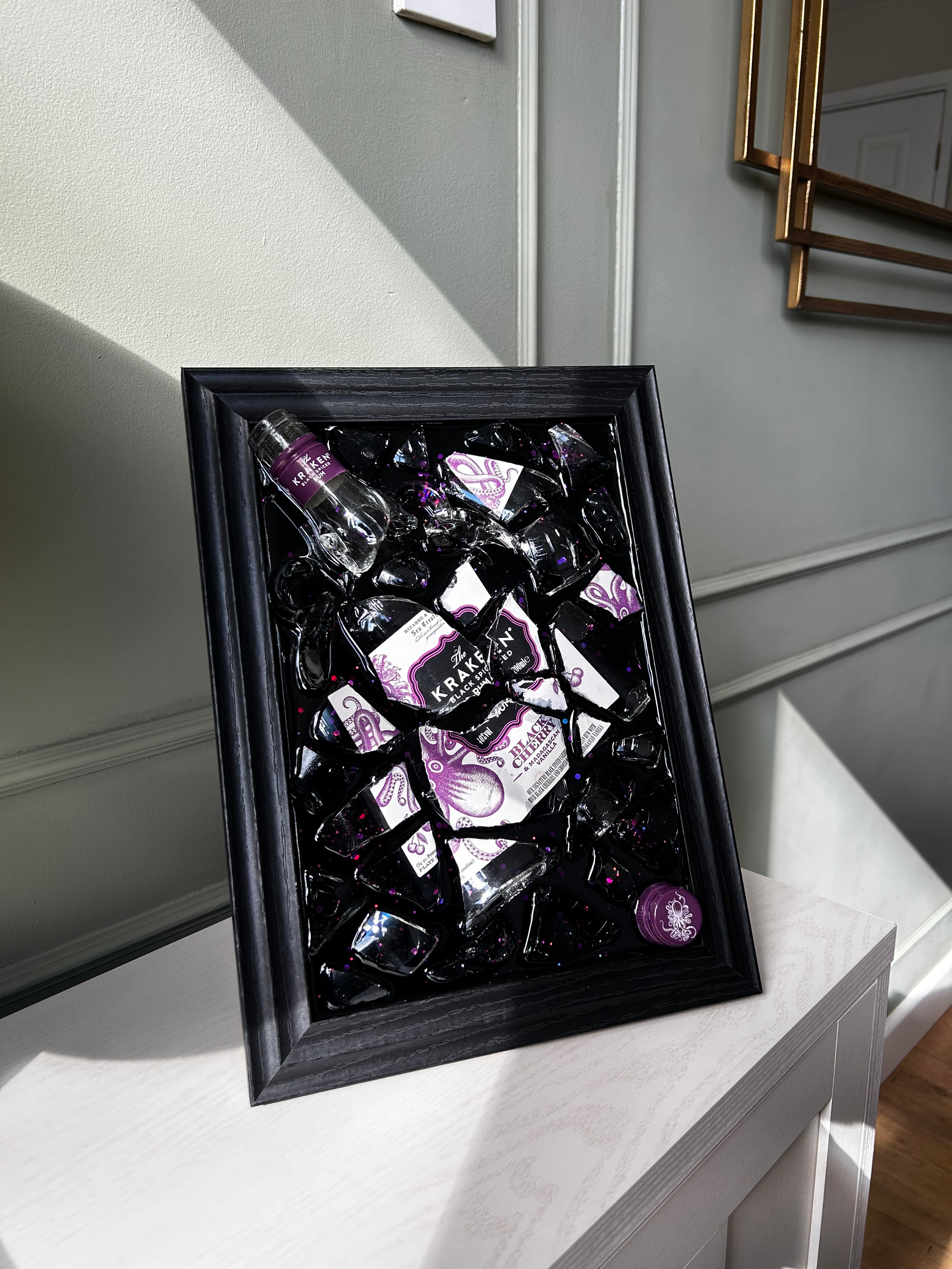 KRAKEN BLACK CHERRY Standard Frame Resin Art