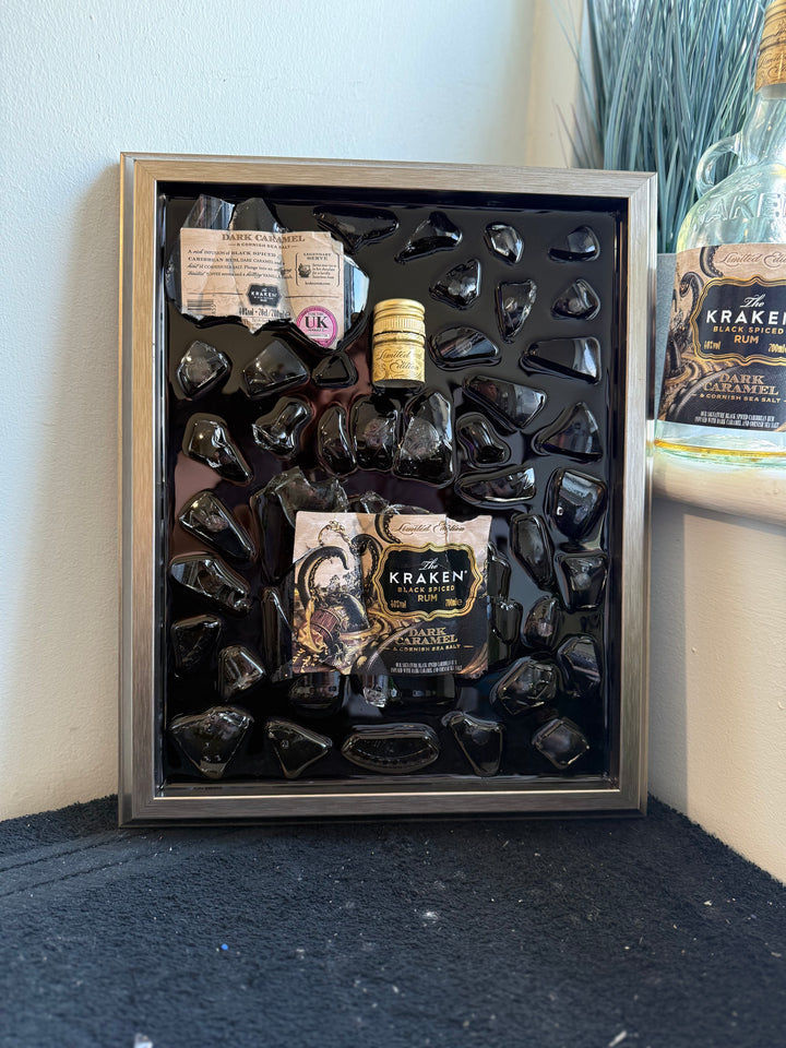 KRAKEN BLACK SPICED RUM Small Luxury Frame Resin Art