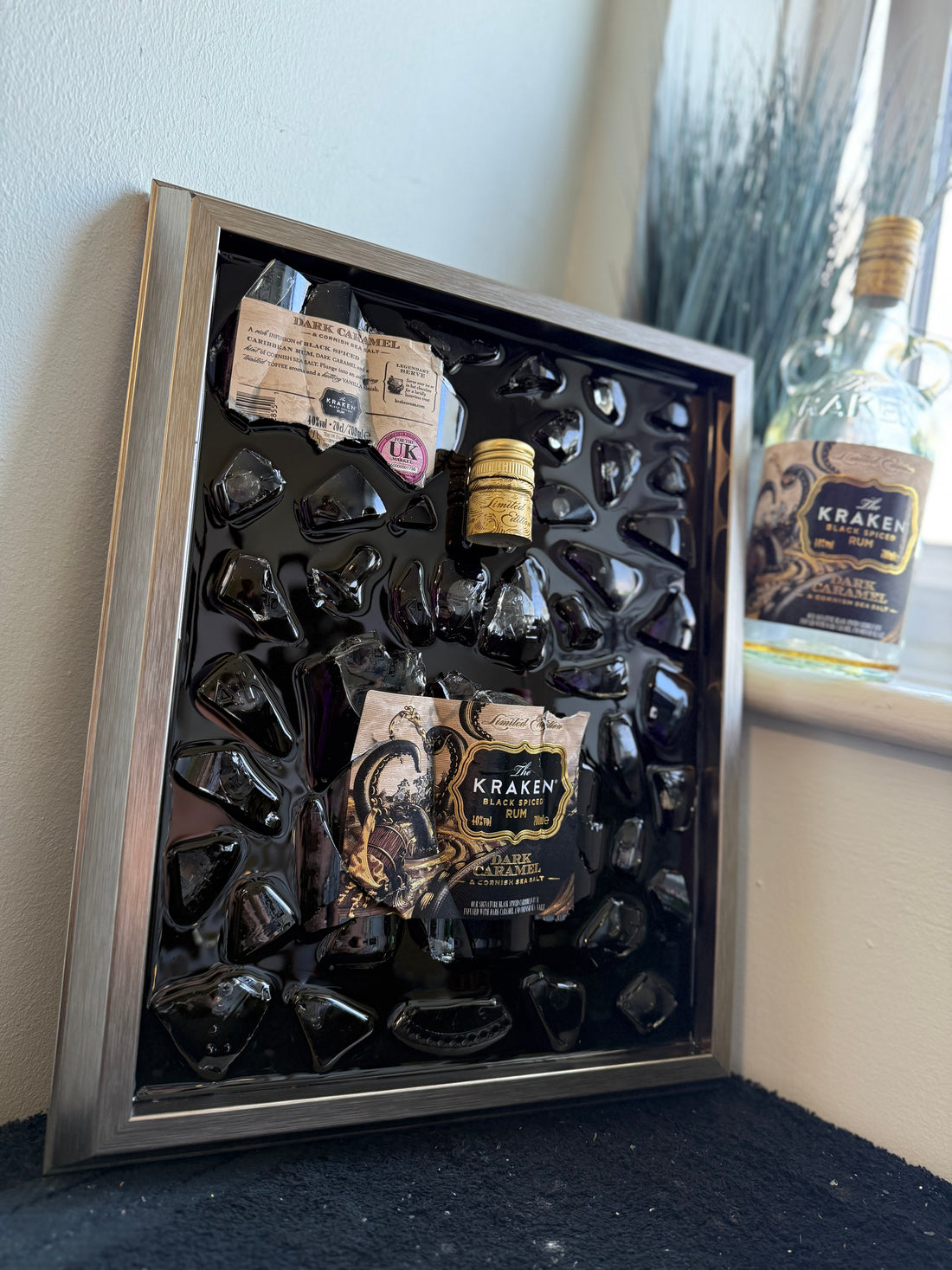 KRAKEN BLACK SPICED RUM Small Luxury Frame Resin Art