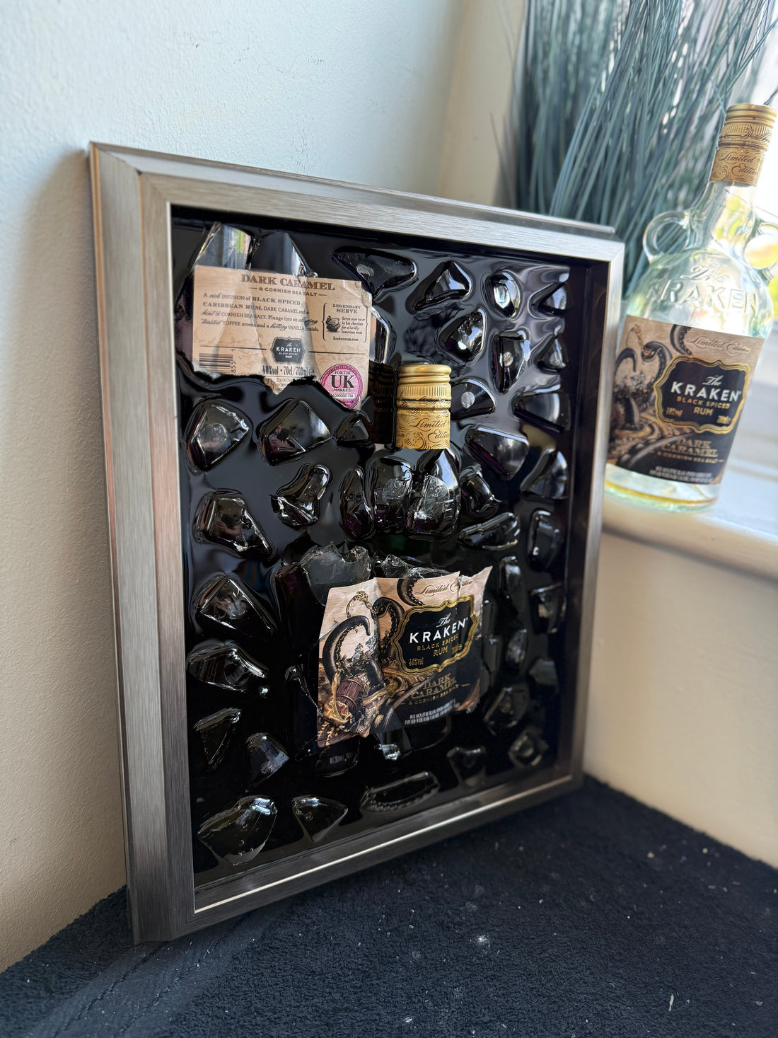 KRAKEN BLACK SPICED RUM Small Luxury Frame Resin Art