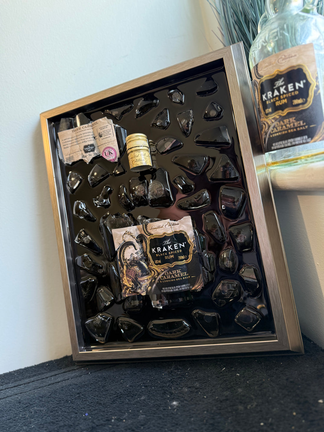 KRAKEN BLACK SPICED RUM Small Luxury Frame Resin Art