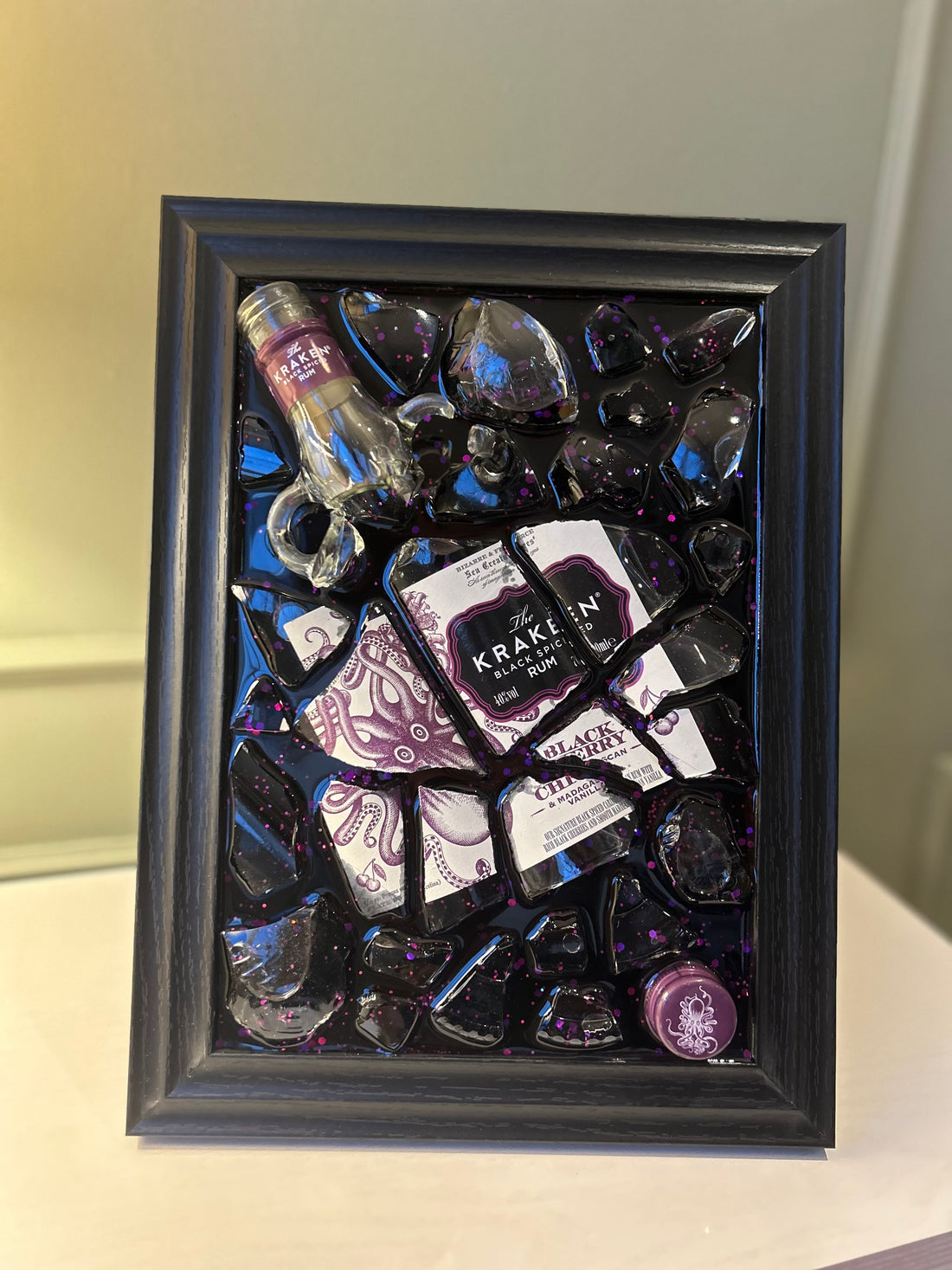 KRAKEN BLACK SPICED RUM Standard Frame Resin Art