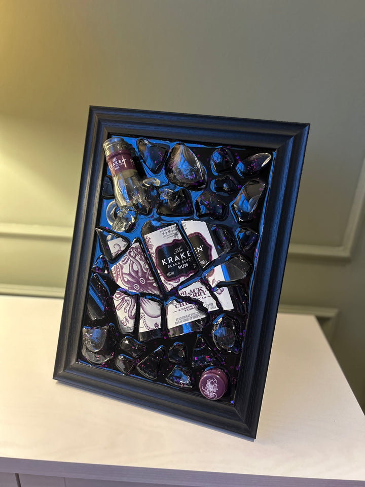 KRAKEN BLACK SPICED RUM Standard Frame Resin Art