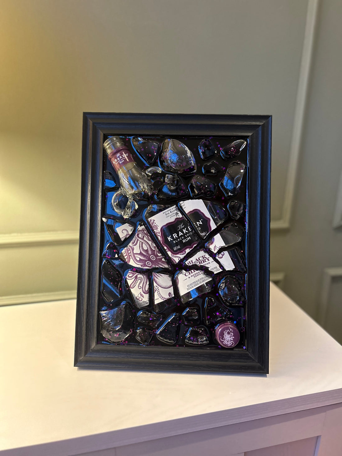 KRAKEN BLACK SPICED RUM Standard Frame Resin Art