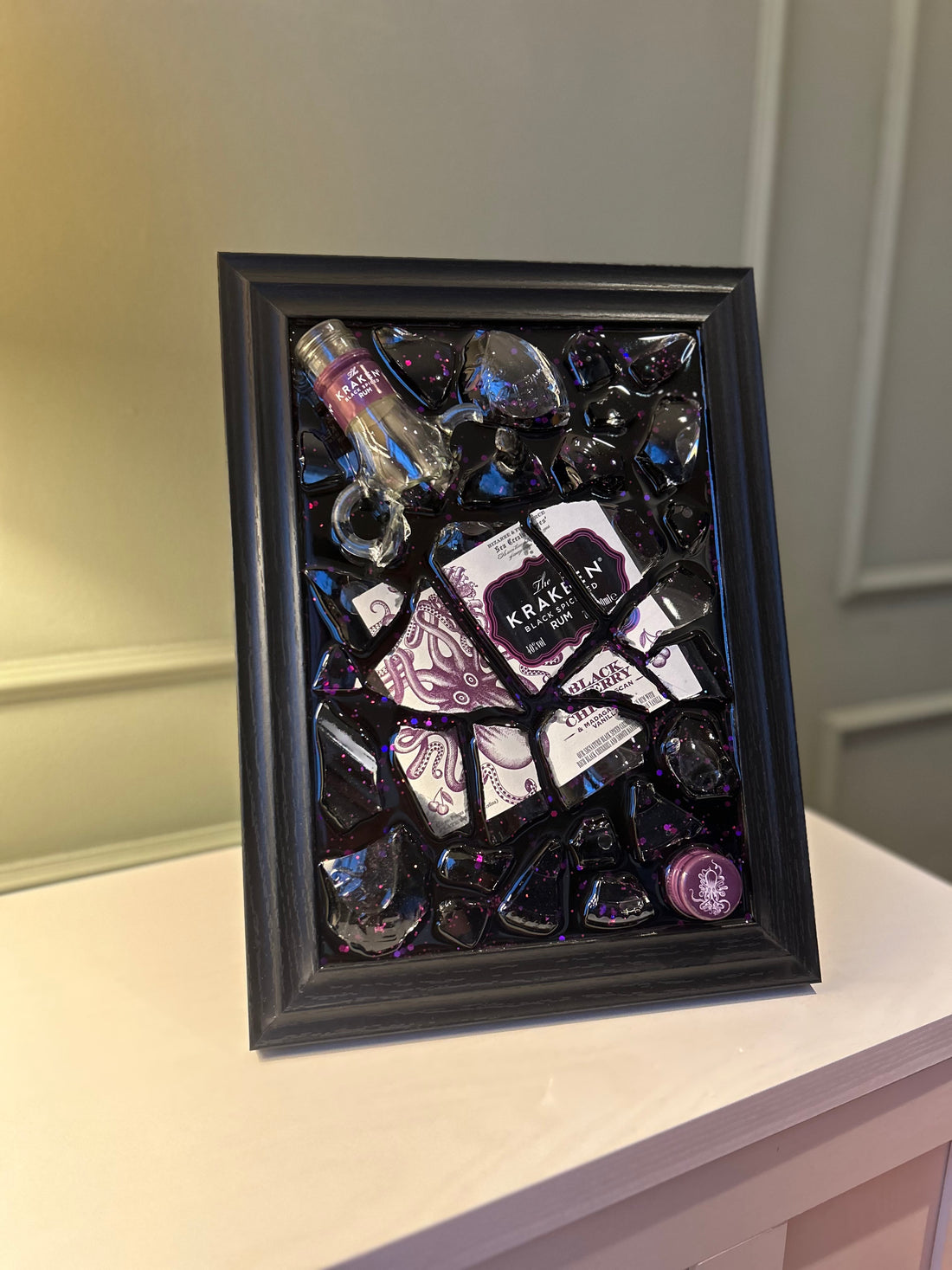 KRAKEN BLACK SPICED RUM Standard Frame Resin Art