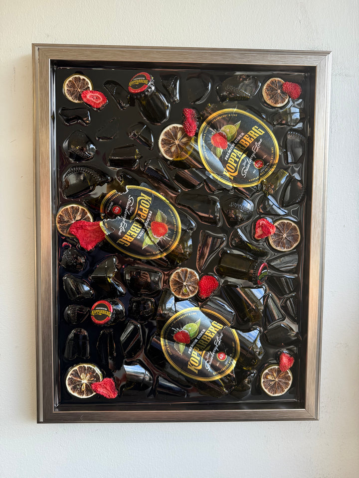 Kopparberg Strawberry & Lime Cider Luxury Frame Resin Art