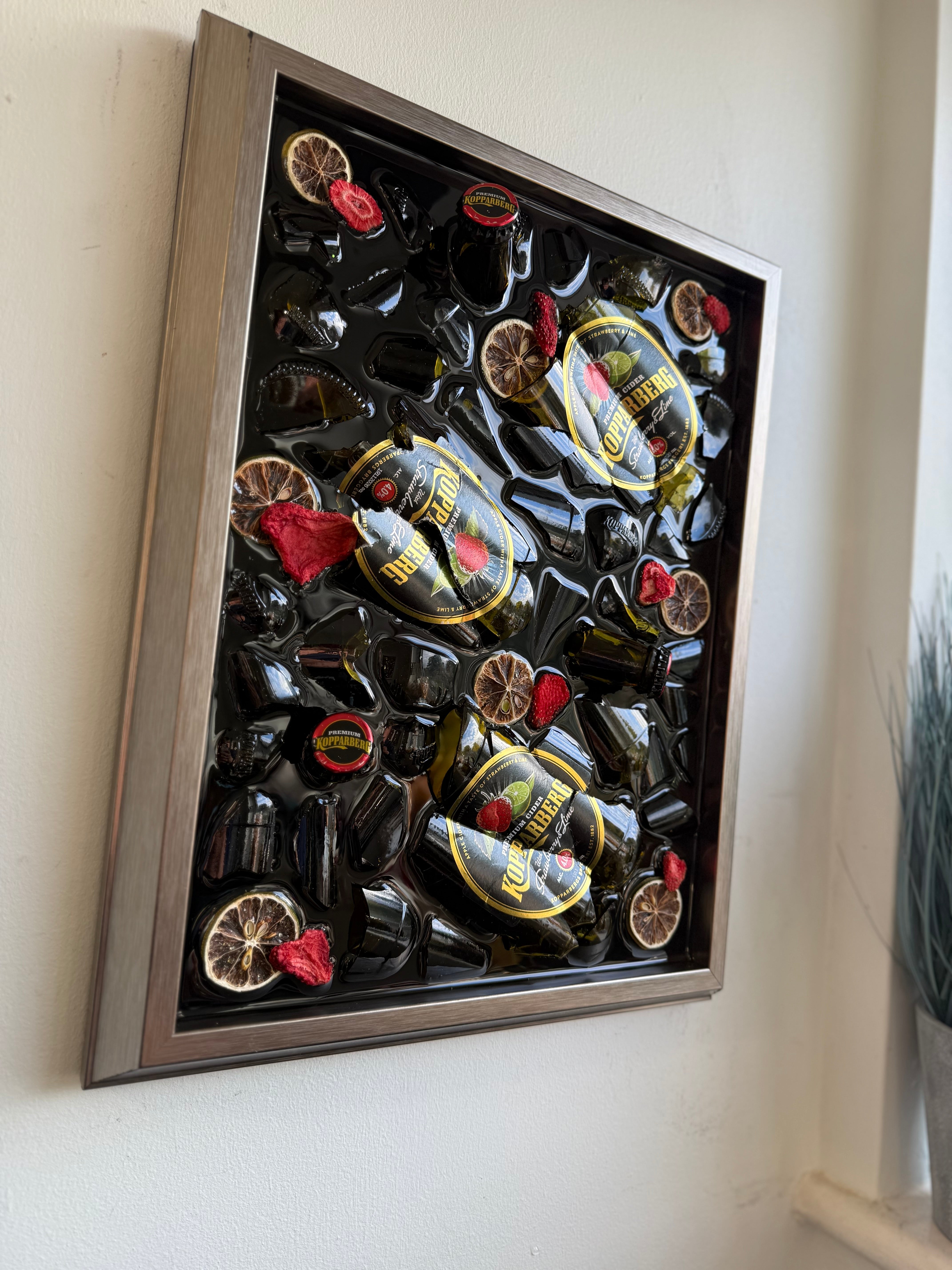 Kopparberg Strawberry & Lime Cider Luxury Frame Resin Art