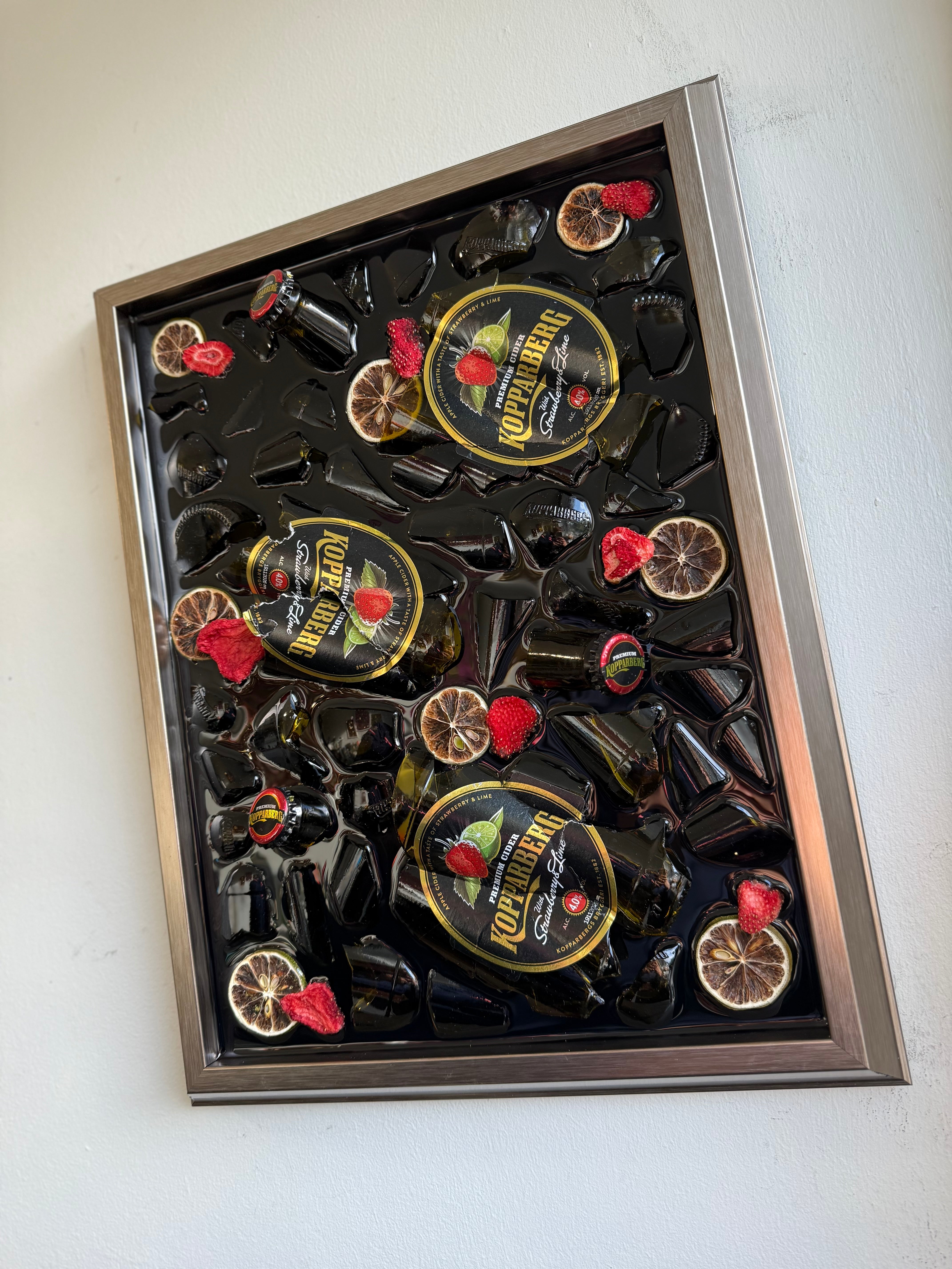 Kopparberg Strawberry & Lime Cider Luxury Frame Resin Art