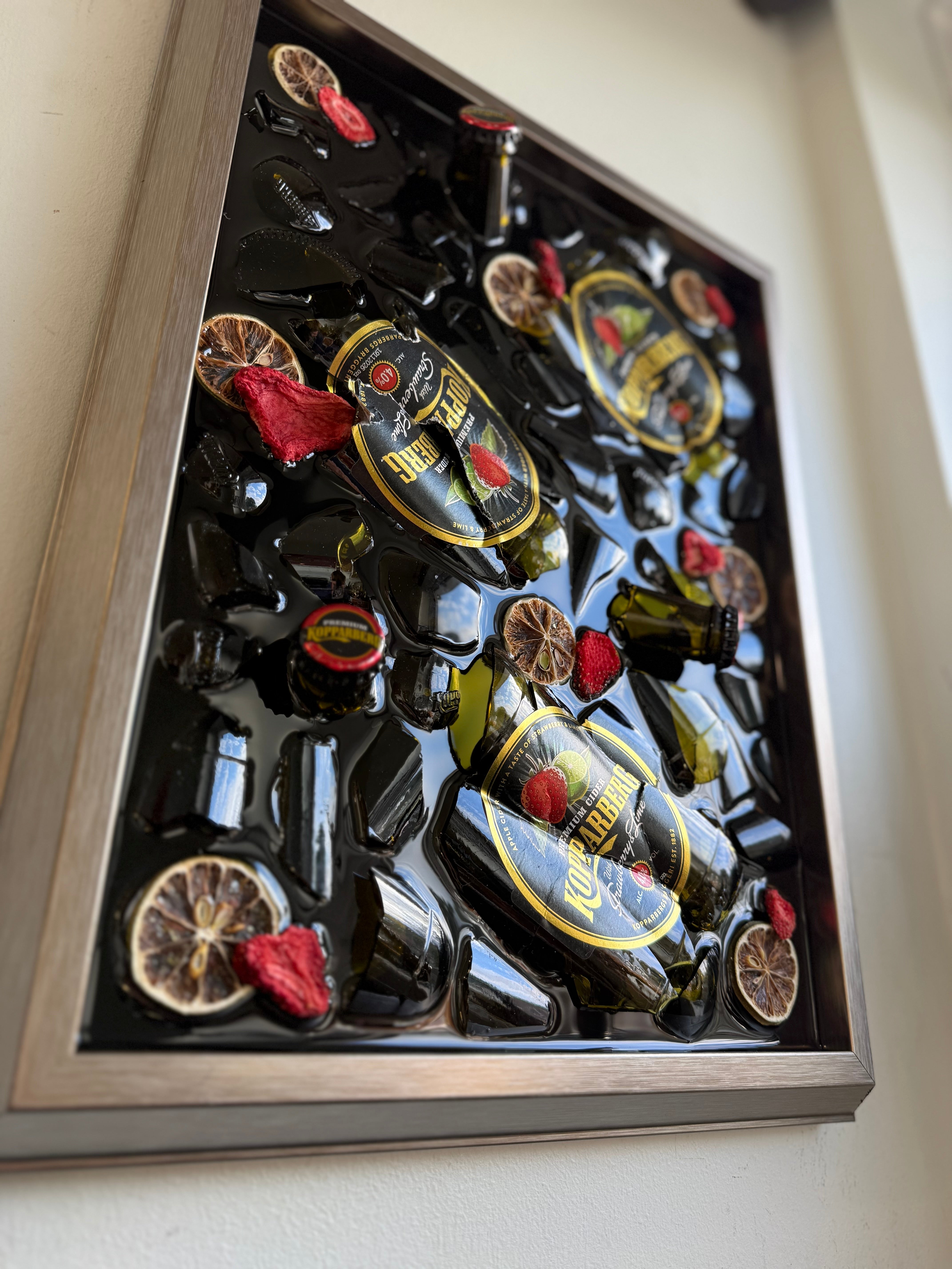 Kopparberg Strawberry & Lime Cider Luxury Frame Resin Art