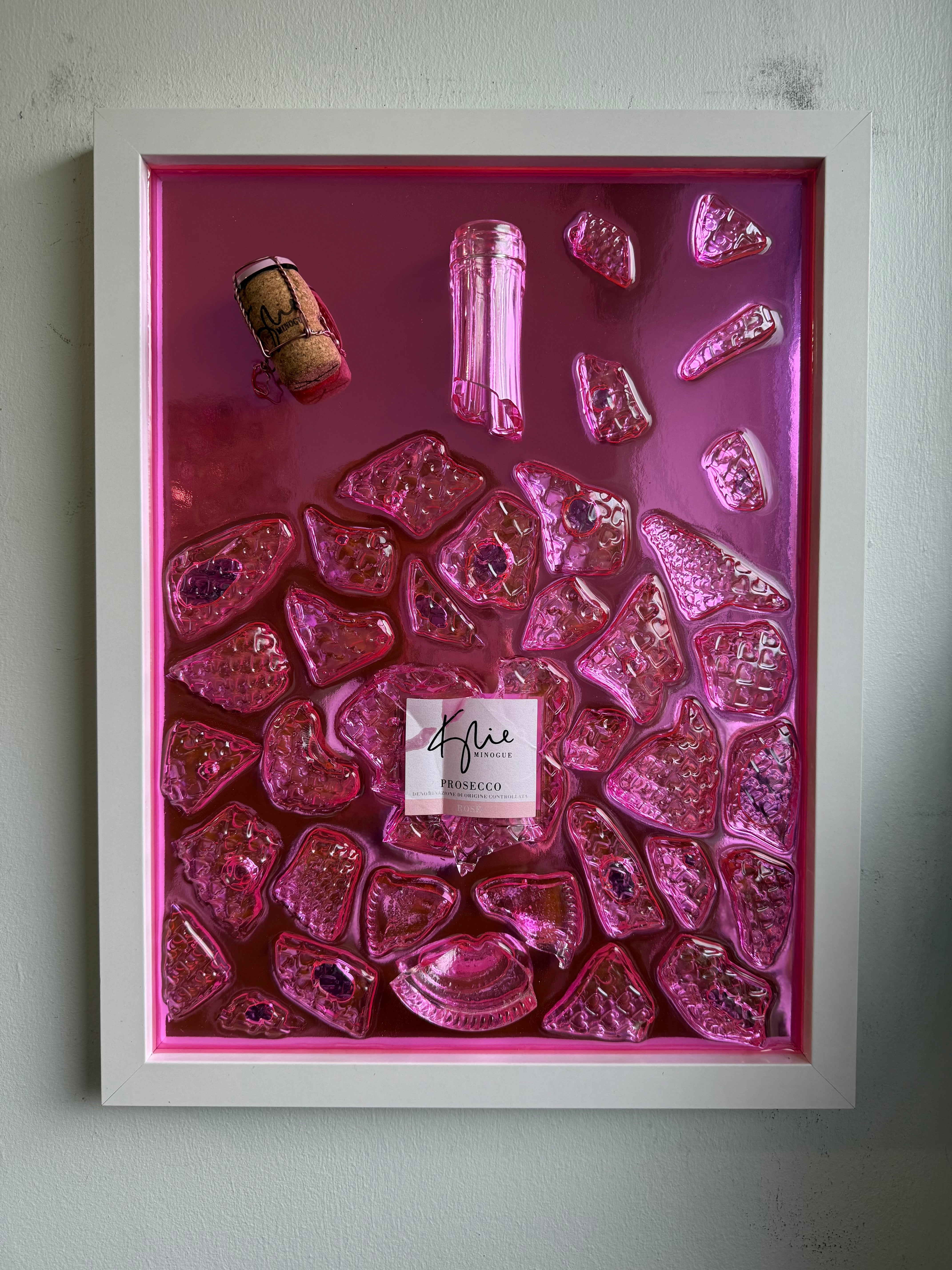 Kylie MINOGUE Large White Frame Resin Art