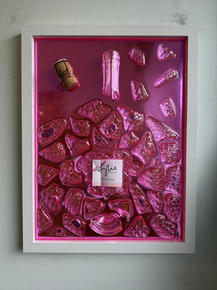 Kylie MINOGUE Large White Frame Resin Art