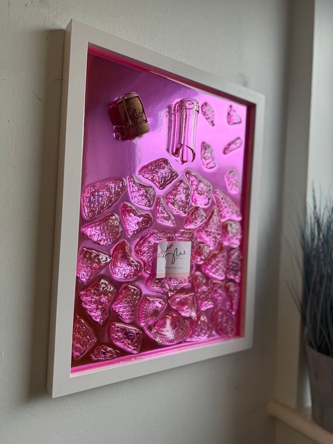 Kylie MINOGUE Large White Frame Resin Art