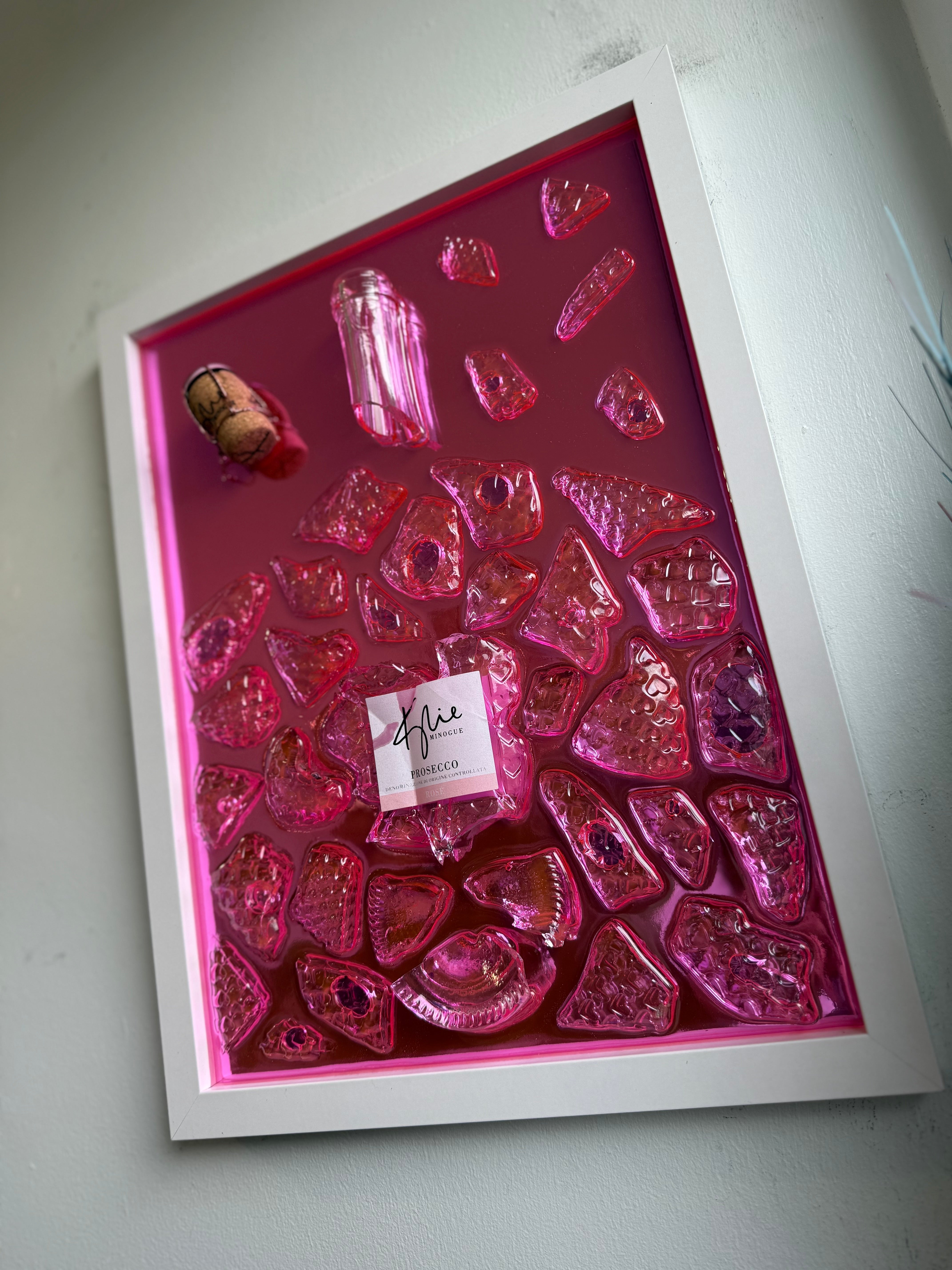 Kylie MINOGUE Large White Frame Resin Art