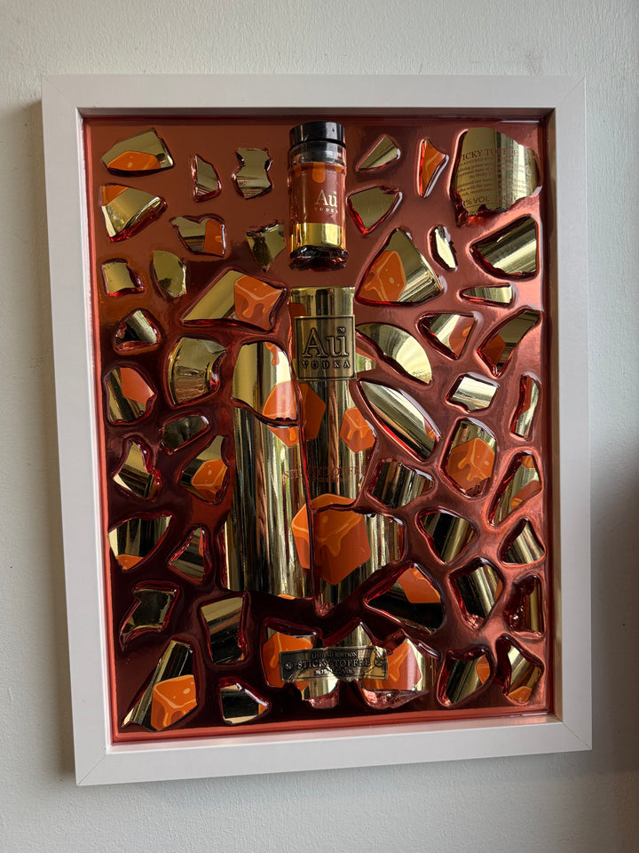 Limited edition Au Sticky Toffee White Large Frame Resin Art