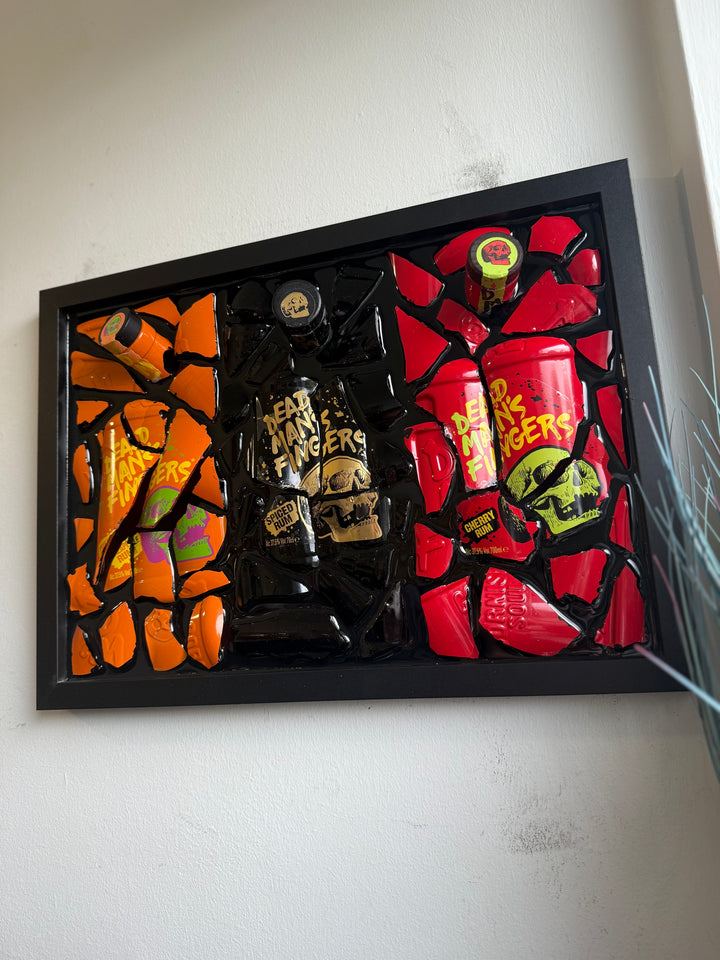 Three DEAD MAN'S FINGERS Standard Frame Resin Art