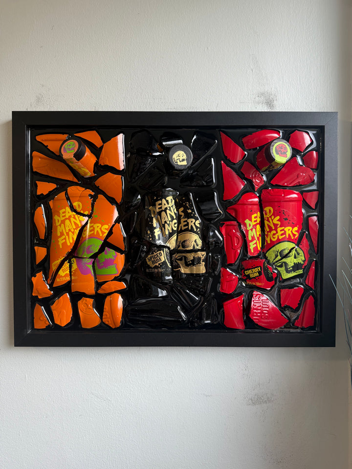 Three DEAD MAN'S FINGERS Standard Frame Resin Art