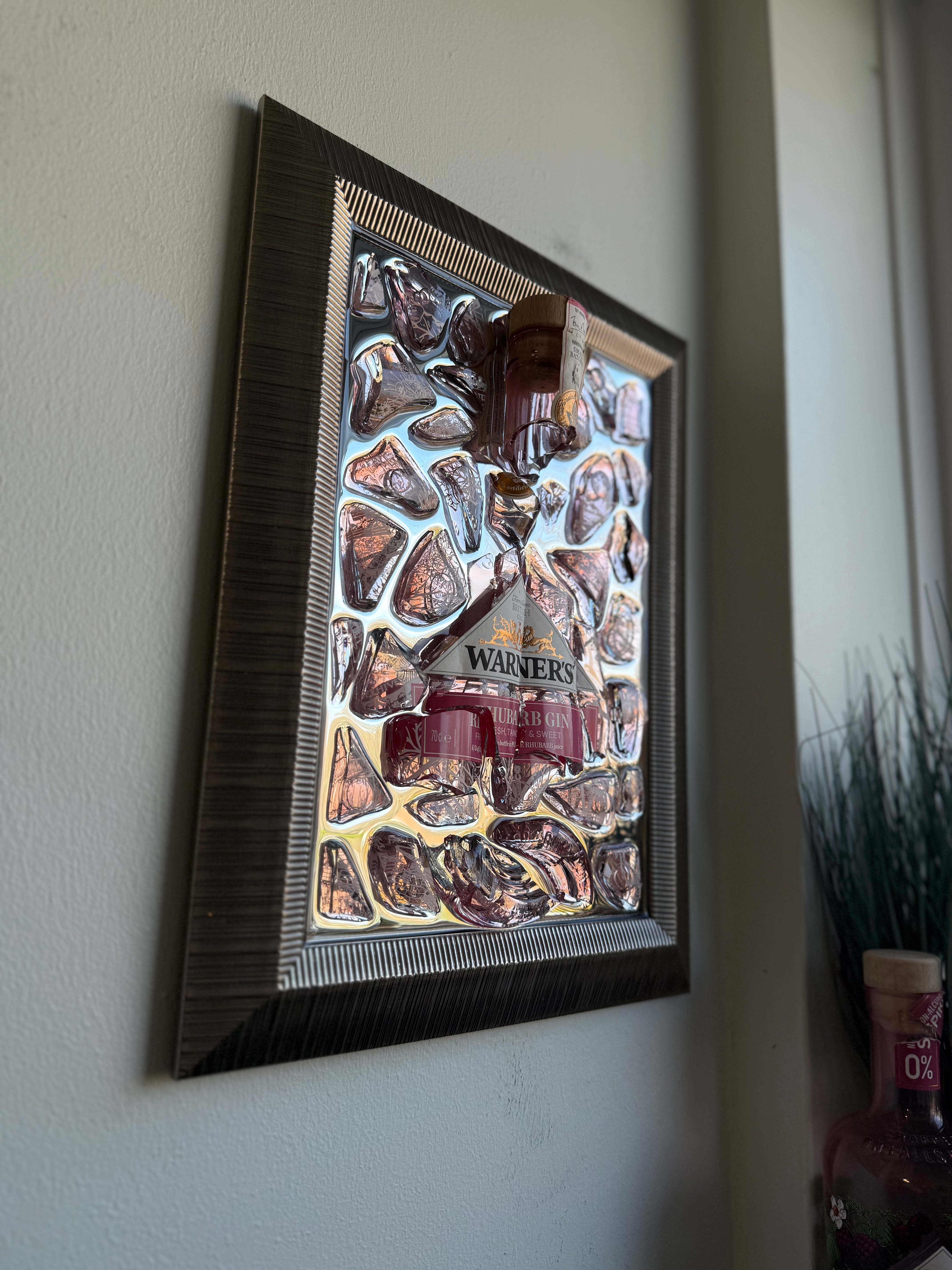 WARNER'S GIN Mirror Frame Resin Art