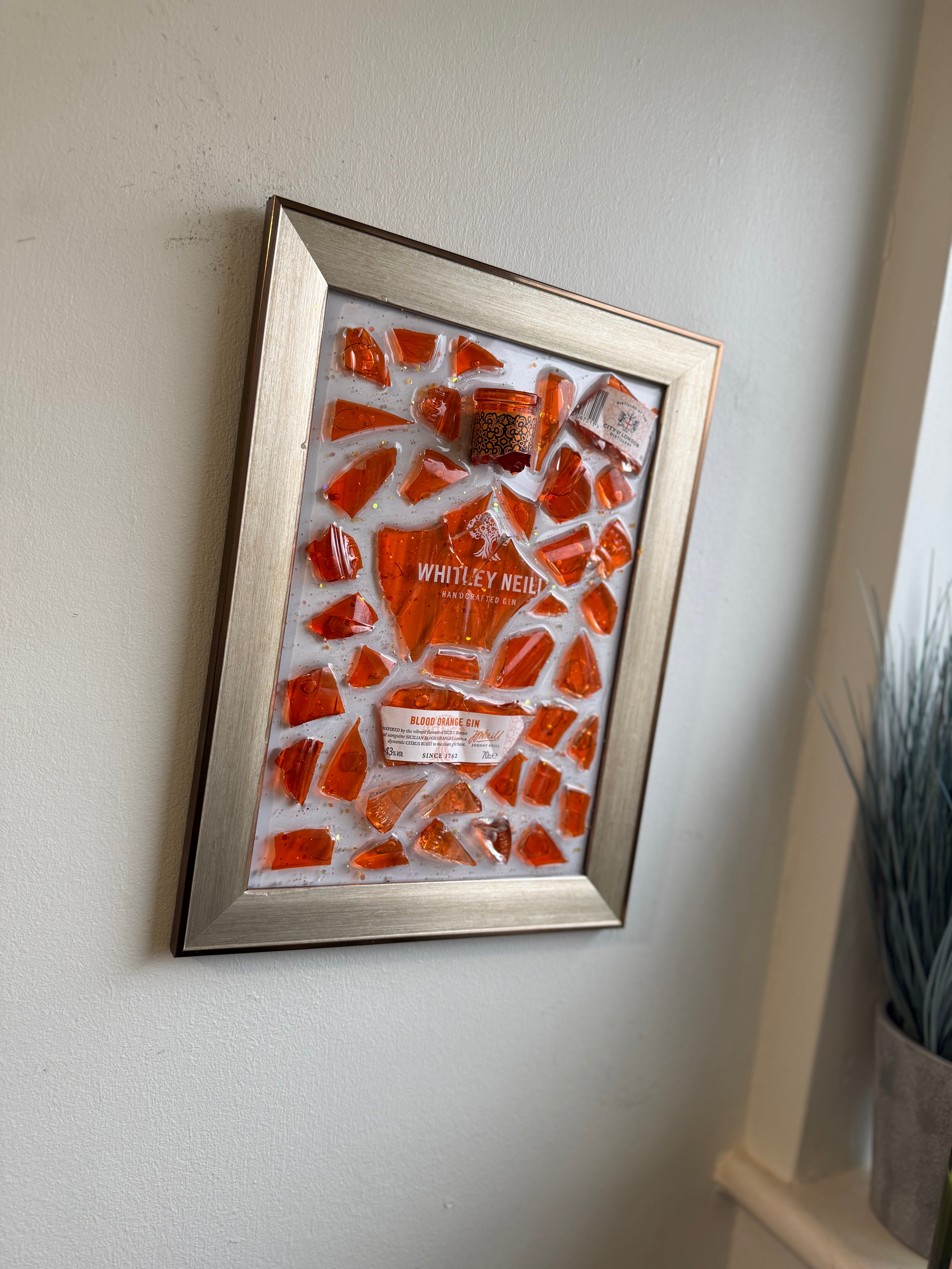 Whitney Neill BLOOD ORANGE GIN Standard gold frame Resin Art