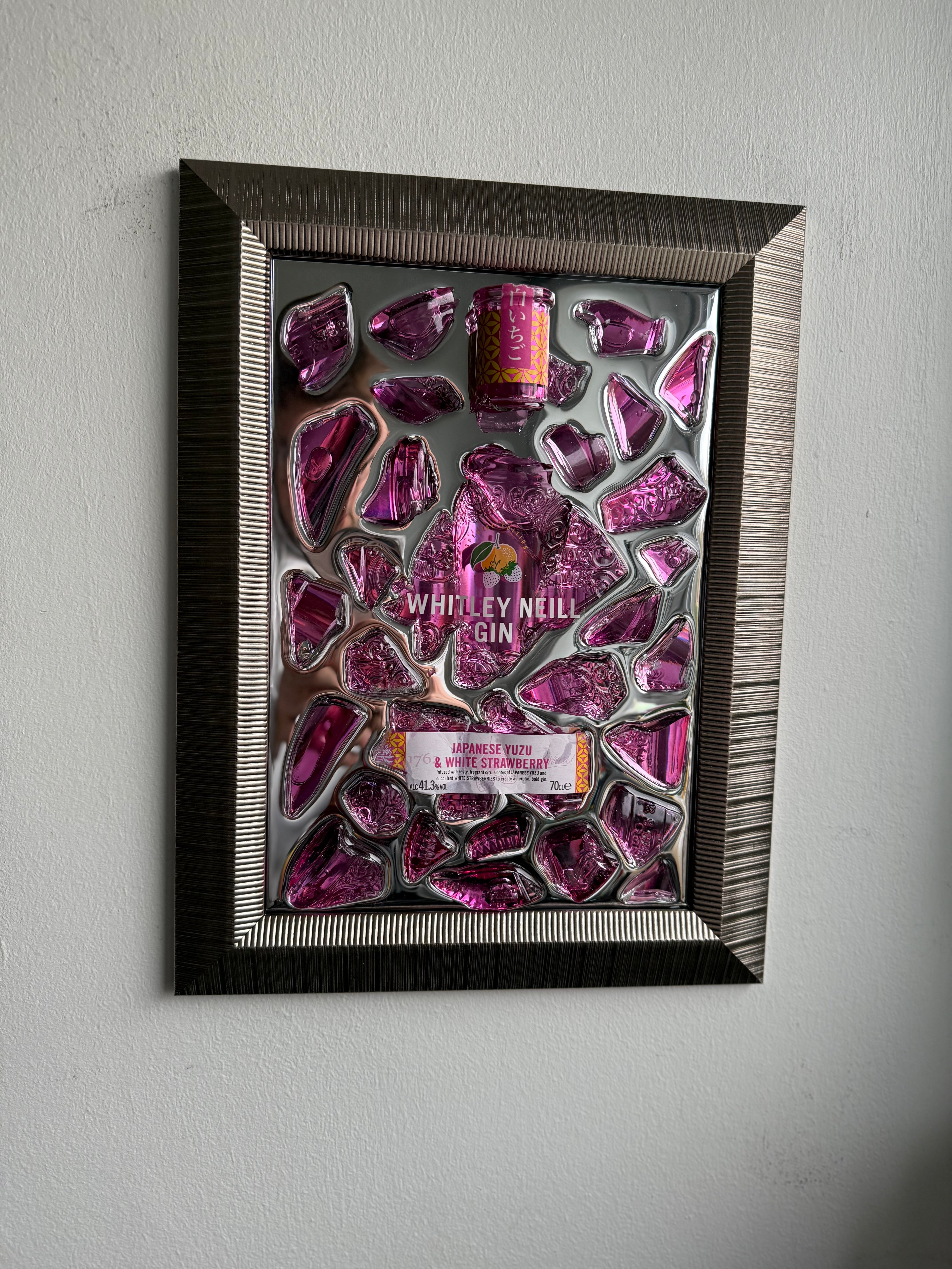 Whitley Neill Gin YUZU Mirror Frame Resin Art